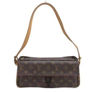 Louis Vuitton Shoulder Bag MM Brown Canvas